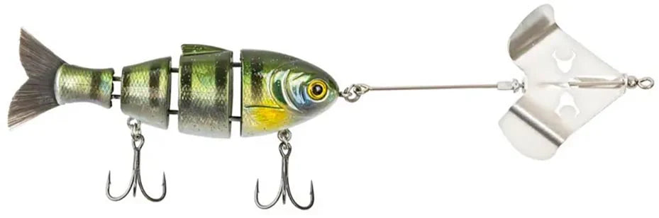 Bucca Buzzing Baby Bull Shad Jointed Swimbait Buzzbait Combo 375 Inch