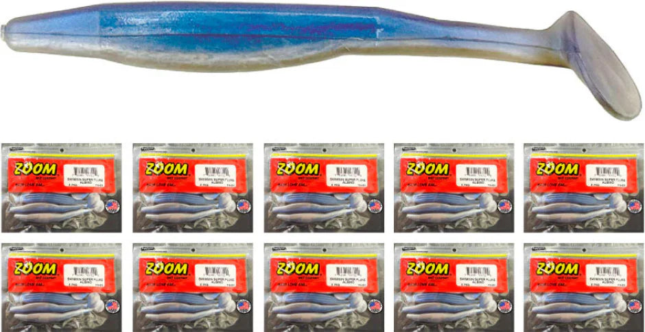Zoom Swimmin Super Fluke 5 Inch Paddle Tail Swimbait BLOWOUT 10 Packs