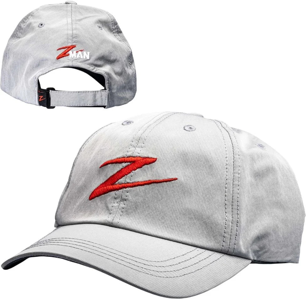 Z Man Red Z Tech Hat Light Gray Charcoal