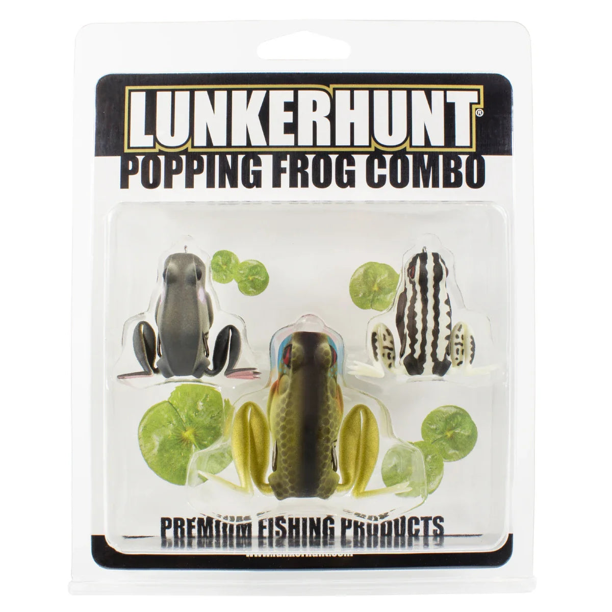 Lunkerhunt 3 Piece Popping Frog Combo