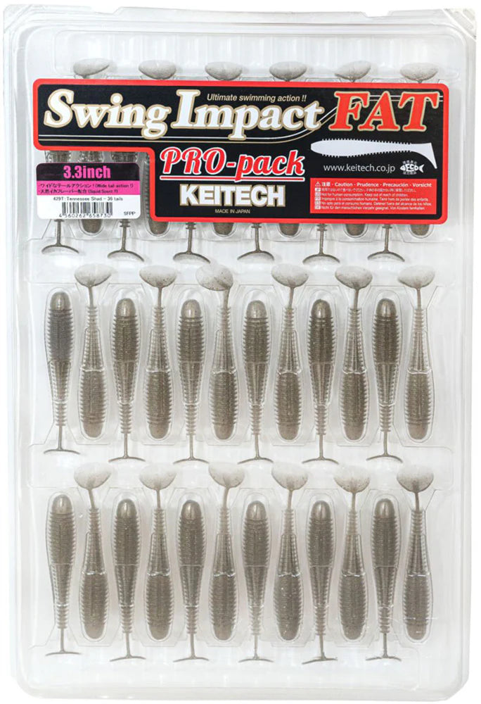Keitech Fat Swing Impact 33 inch Soft Paddle Tail Swimbait 30 Bait Pro Pack
