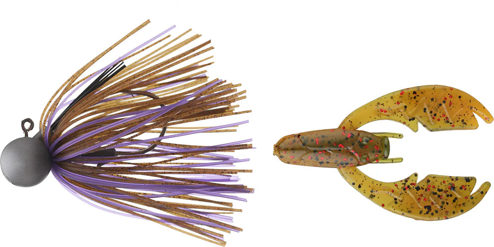 Keitech Tungsten Model II Football Jig NetBait Tiny Paca Chunk Combo
