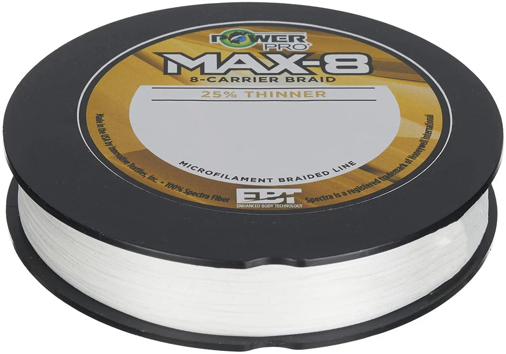 Power Pro Maxcuatro Max 8 White Braid Filler Spool 500 Yards