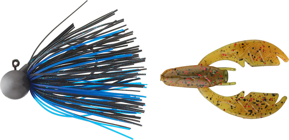 Keitech Tungsten Model II Football Jig NetBait Tiny Paca Chunk Combo