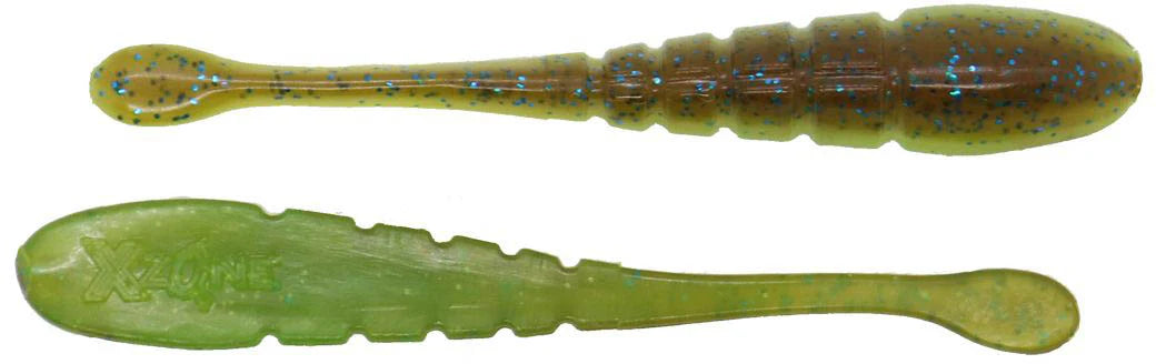 Xzone Pro Series Finesse Slammer 3 1 4 inch Drop Shot Bait 10 pack