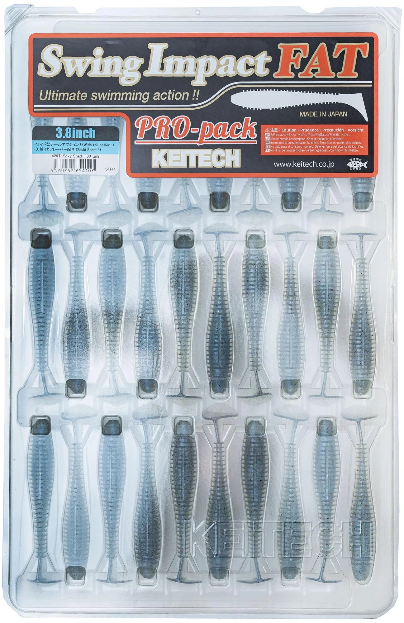 Keitech Fat Swing Impact 38 inch Soft Paddle Tail Swimbait 30 Bait Pro Pack