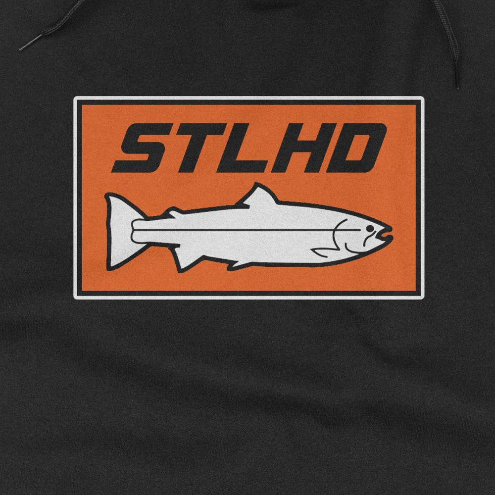 STLHD Mens Standard Logo Black Premium Hoodie
