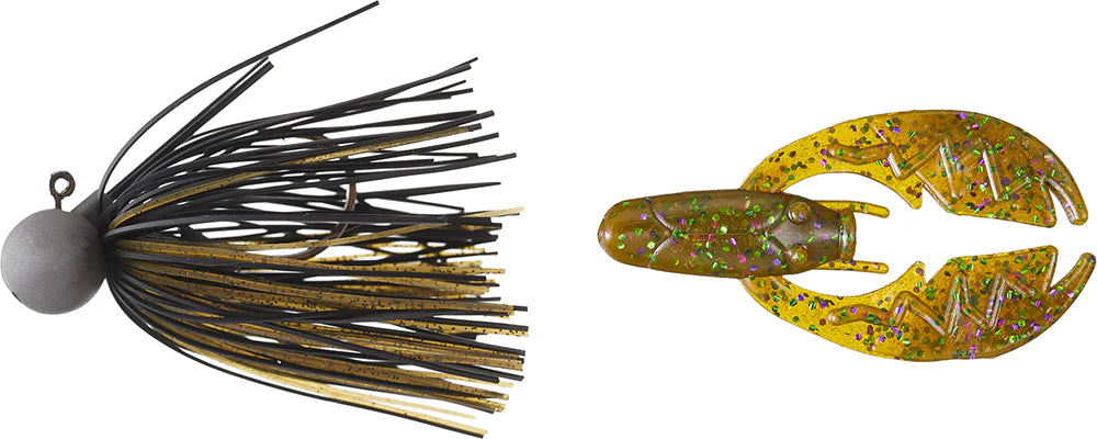Keitech Tungsten Model II Football Jig NetBait Tiny Paca Chunk Combo