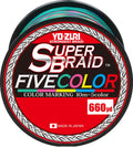 Yo Zuri Super Braid Five Color 660 Yard Spool