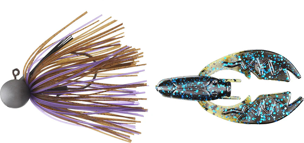 Keitech Tungsten Model II Football Jig NetBait Tiny Paca Chunk Combo