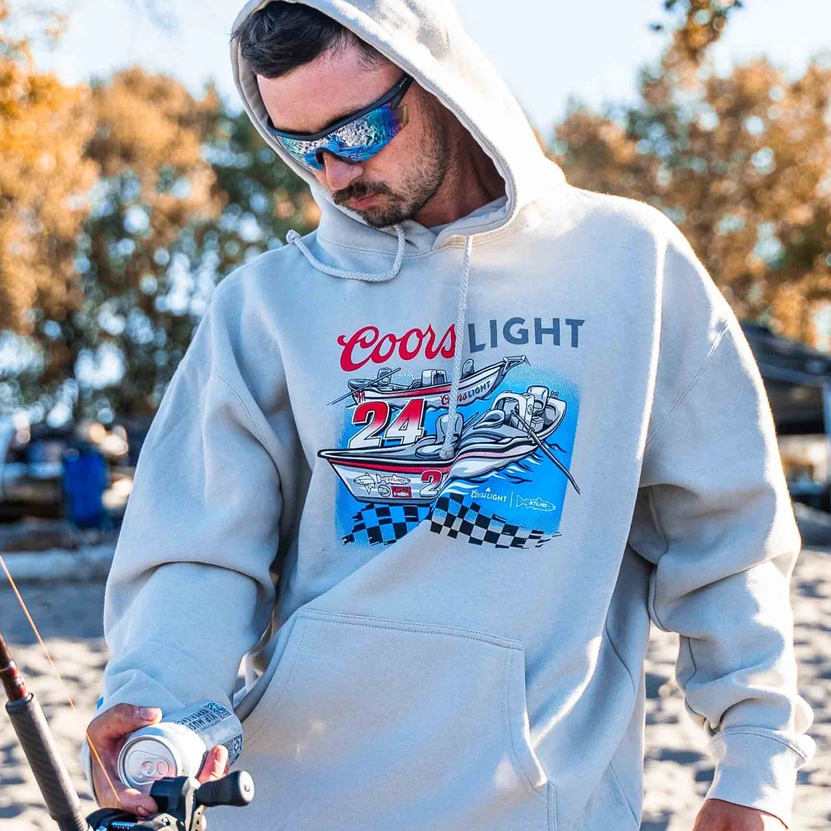 STLHD Mens X Coors Light Fast Lane Premium Hoodie