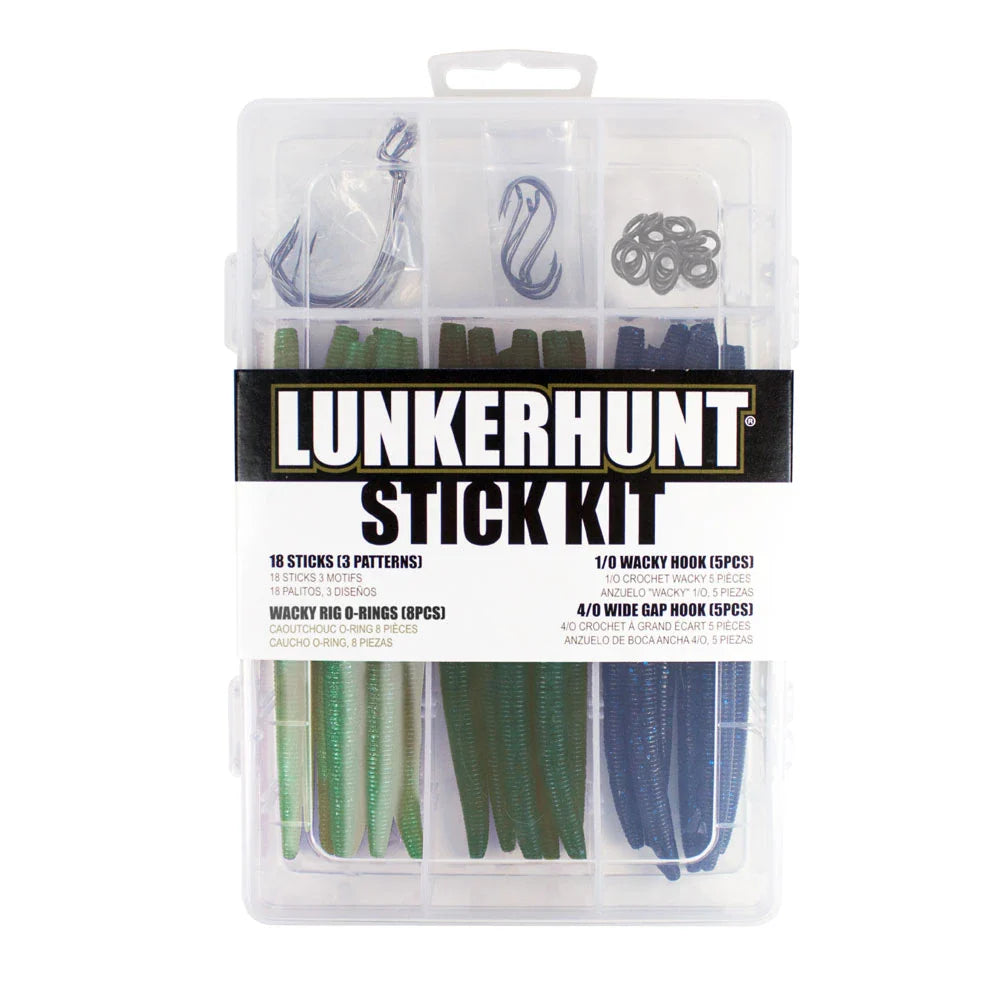 Lunkerhunt Assorted Wacky Rig 36 Piece Stickbait Kit