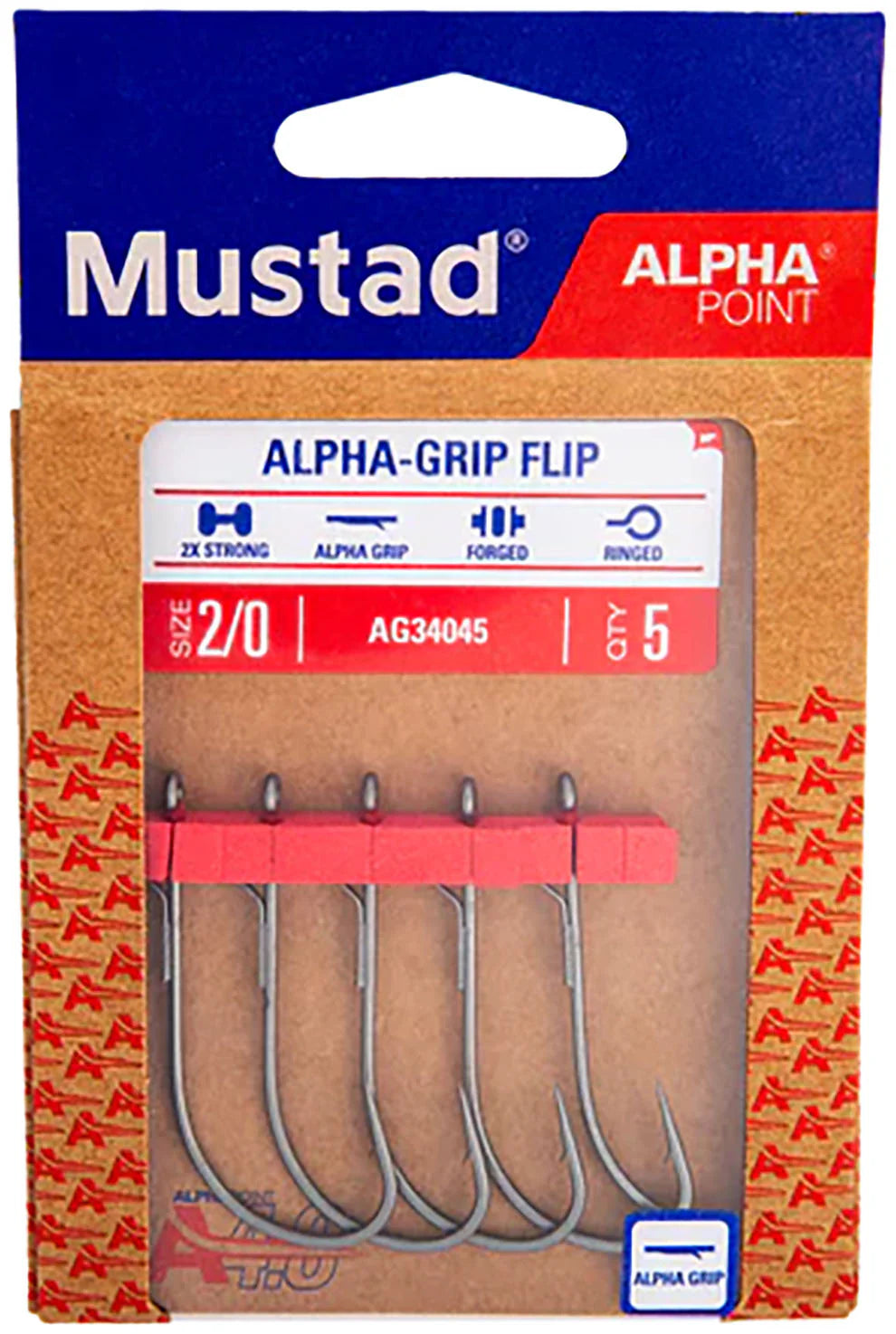 Mustad Alpha Grip Inline Flipping Hooks