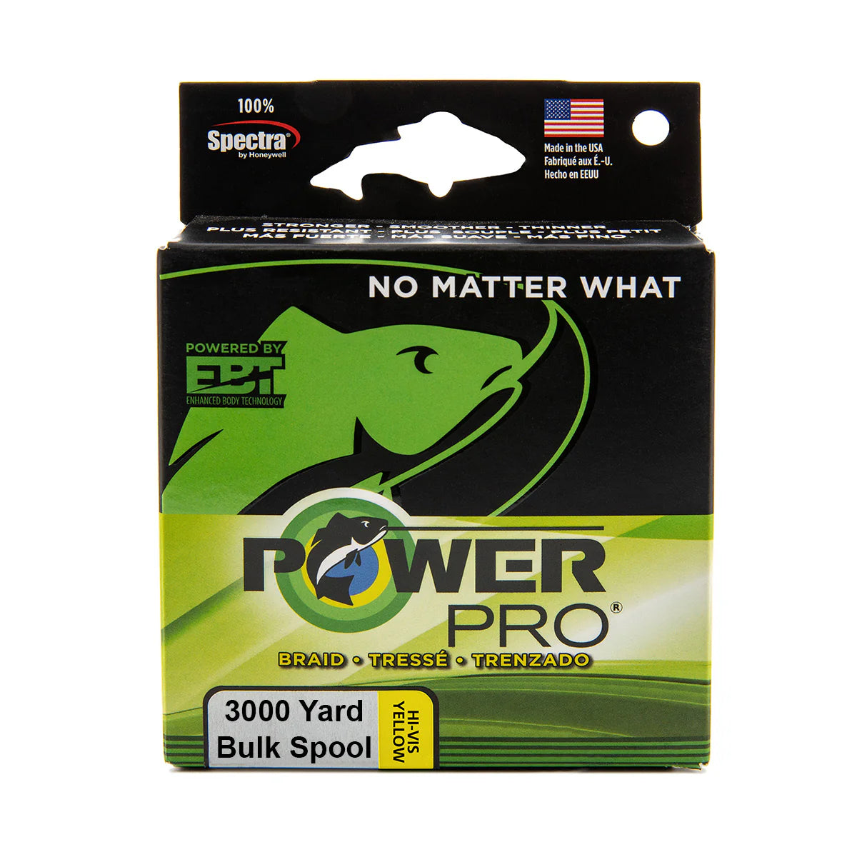 Power Pro Spectra Hi Vis Yellow Braided Line 3000 yard Bulk Spool
