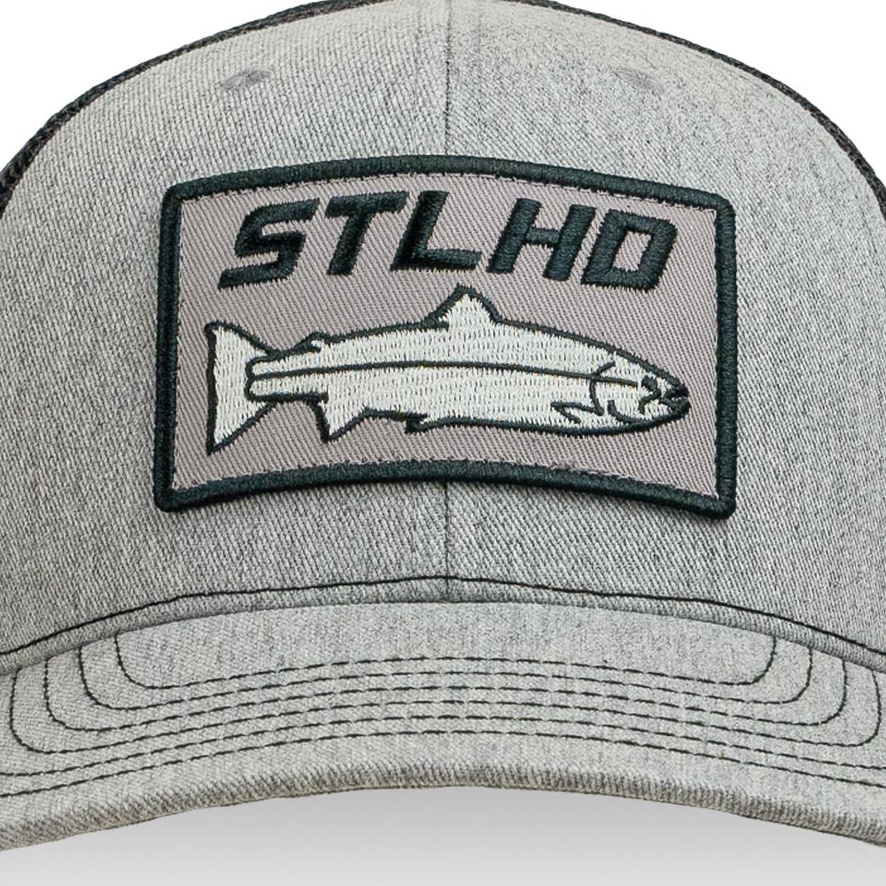 STLHD Chrome Edition Heather Grey Black Trucker Snapback Hat