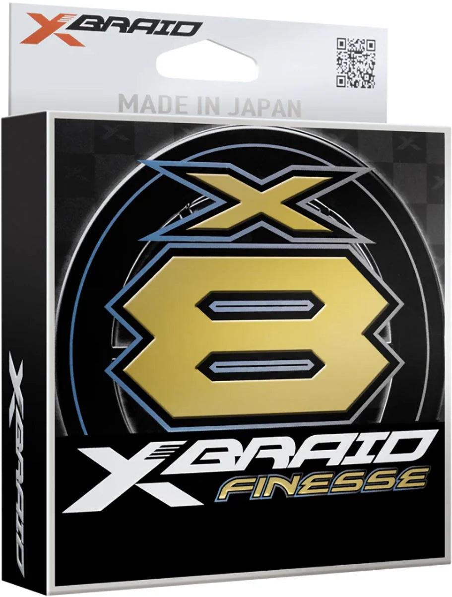 X Braid X8 Finesse Multicolor Green w White Markings Braid 165 Yard Spool