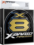 X Braid X8 Finesse Multicolor Green w White Markings Braid 165 Yard Spool