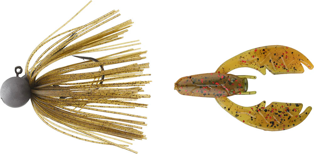 Keitech Tungsten Model II Football Jig NetBait Tiny Paca Chunk Combo