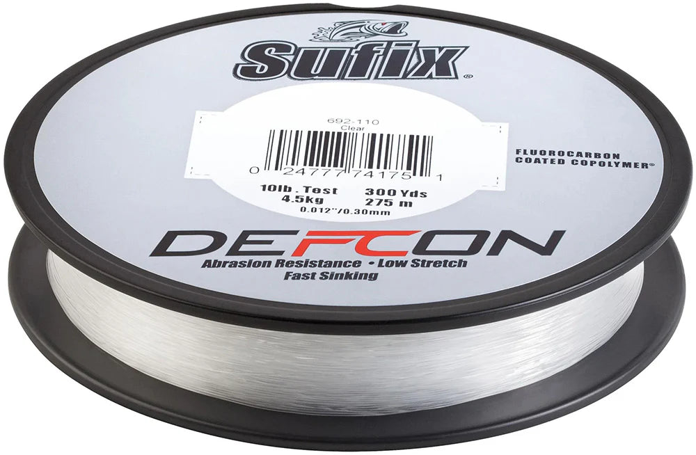 Sufix Defcon FC Copolymer Clear Filler Spools 300 Yards