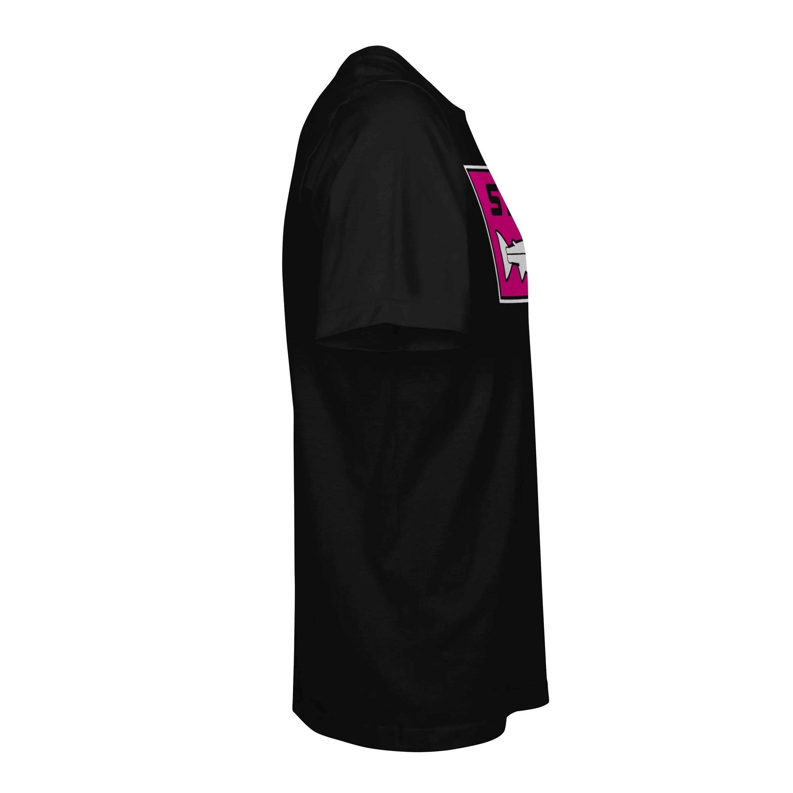 STLHD Mens Neon Pink Black T Shirt