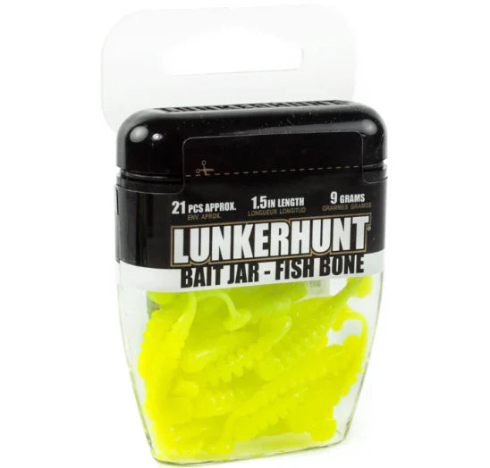 Lunkerhunt Fish Bone Bait Jar 1 3 oz