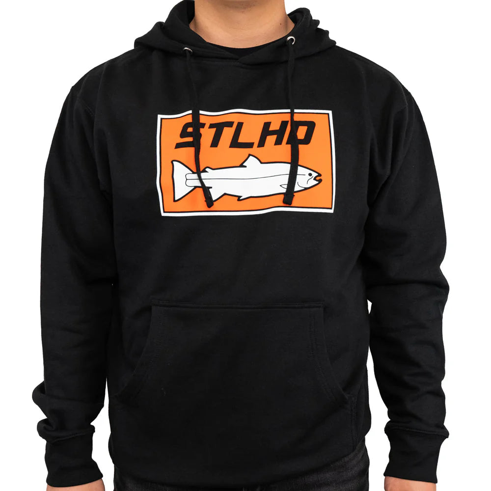 STLHD Mens Standard Logo Black Standard Hoodie