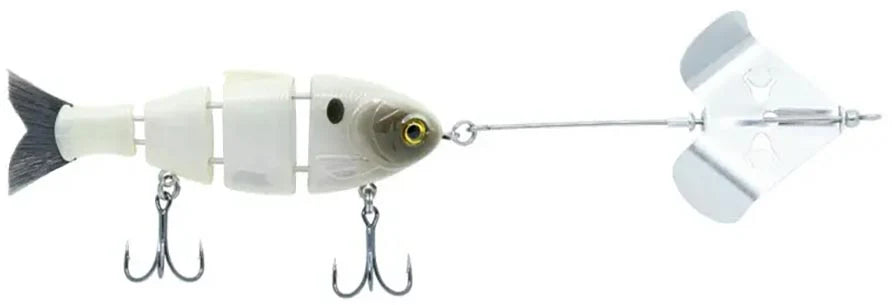 Bucca Buzzing Baby Bull Shad Jointed Swimbait Buzzbait Combo 375 Inch