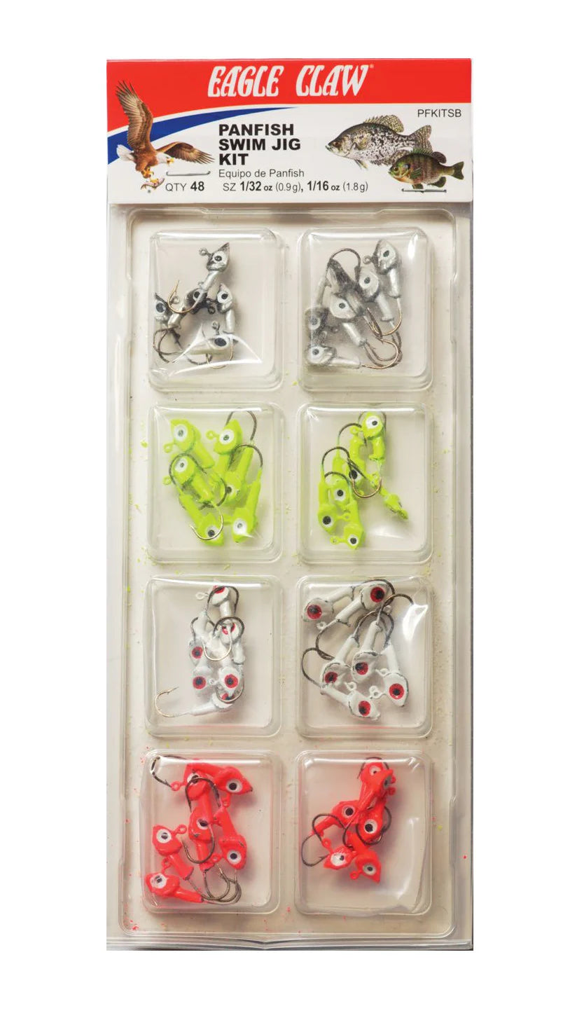 Eagle Claw Panfish Swim Jig Kit 48 Piece Jighead Assortment