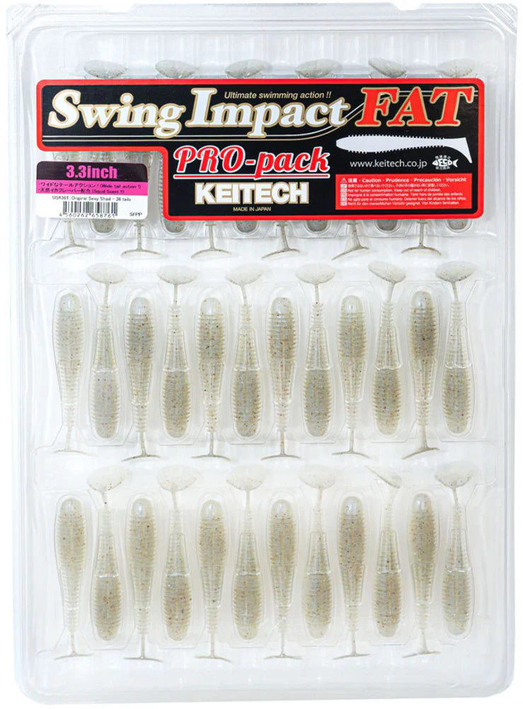 Keitech Fat Swing Impact 33 inch Soft Paddle Tail Swimbait 30 Bait Pro Pack