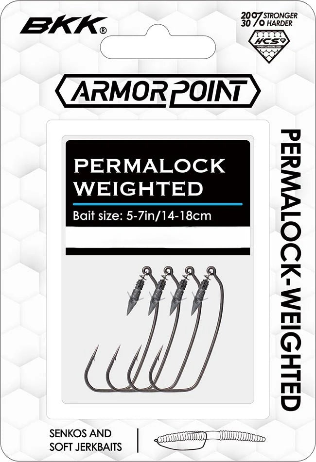 BKK Armor Point Permalock Worm Hook Bait Keeper Combo