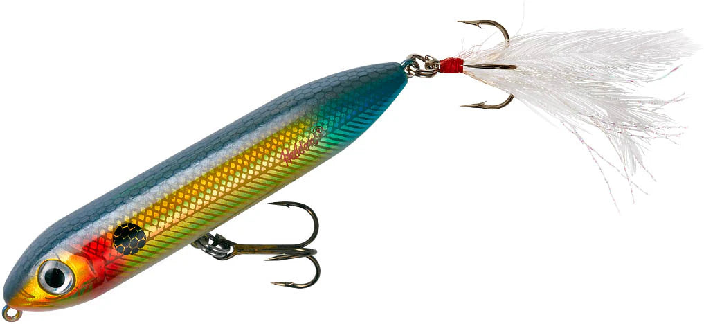 Heddon Super Spook Jr Feather Dressed 3 1 2 inch Topwater Walker