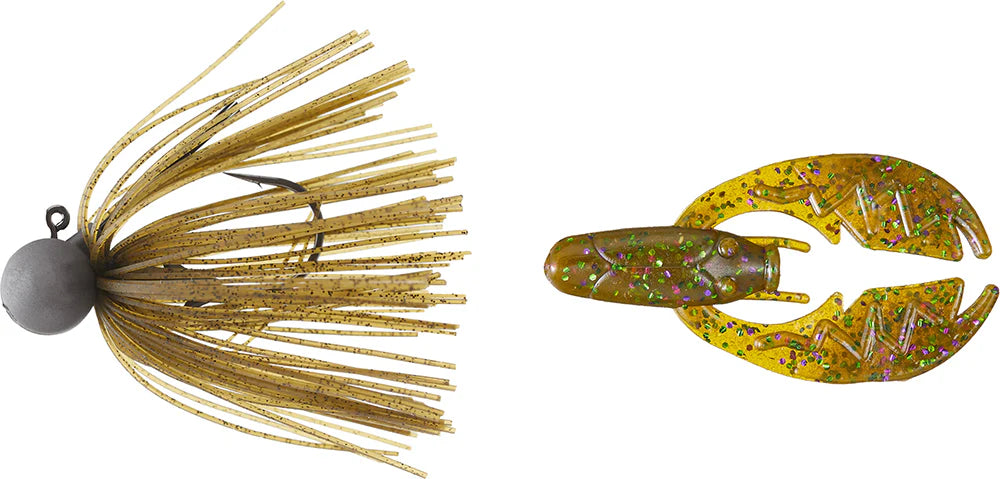 Keitech Tungsten Model II Football Jig NetBait Tiny Paca Chunk Combo