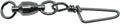 SPRO Ball Bearing Swivel w Coastlock Snap 2 Welded Rings NS Black Finish