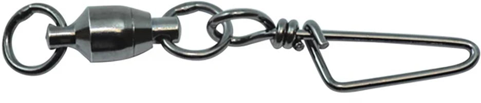 SPRO Ball Bearing Swivel w Coastlock Snap 2 Welded Rings NS Black Finish