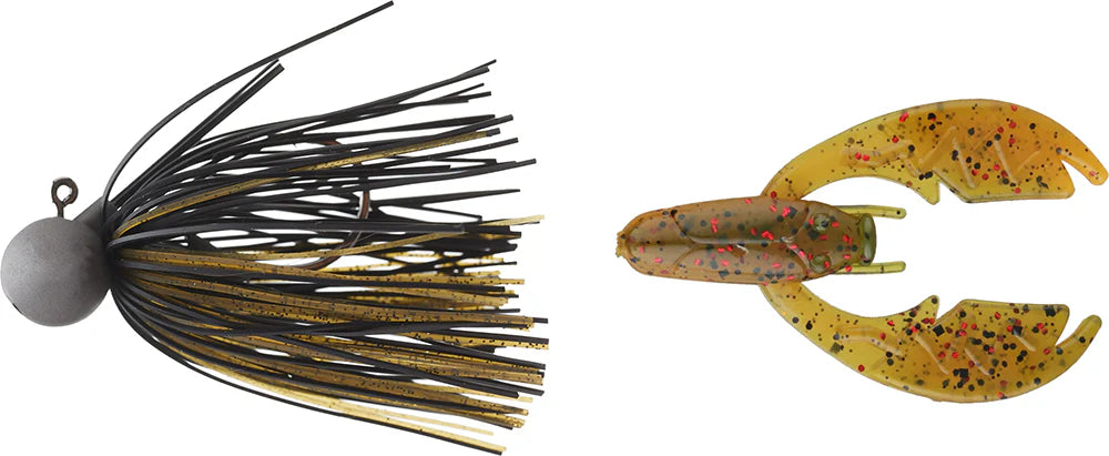 Keitech Tungsten Model II Football Jig NetBait Tiny Paca Chunk Combo