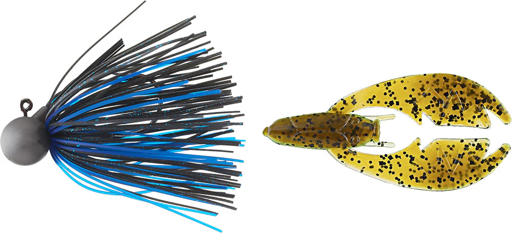 Keitech Tungsten Model II Football Jig NetBait Tiny Paca Chunk Combo
