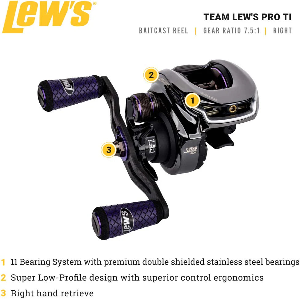Team Lews Pro TI Gen 2 Baitcasting Reel
