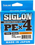 Sunline Siglon PEx4 Orange Braid 165 Yard Spools