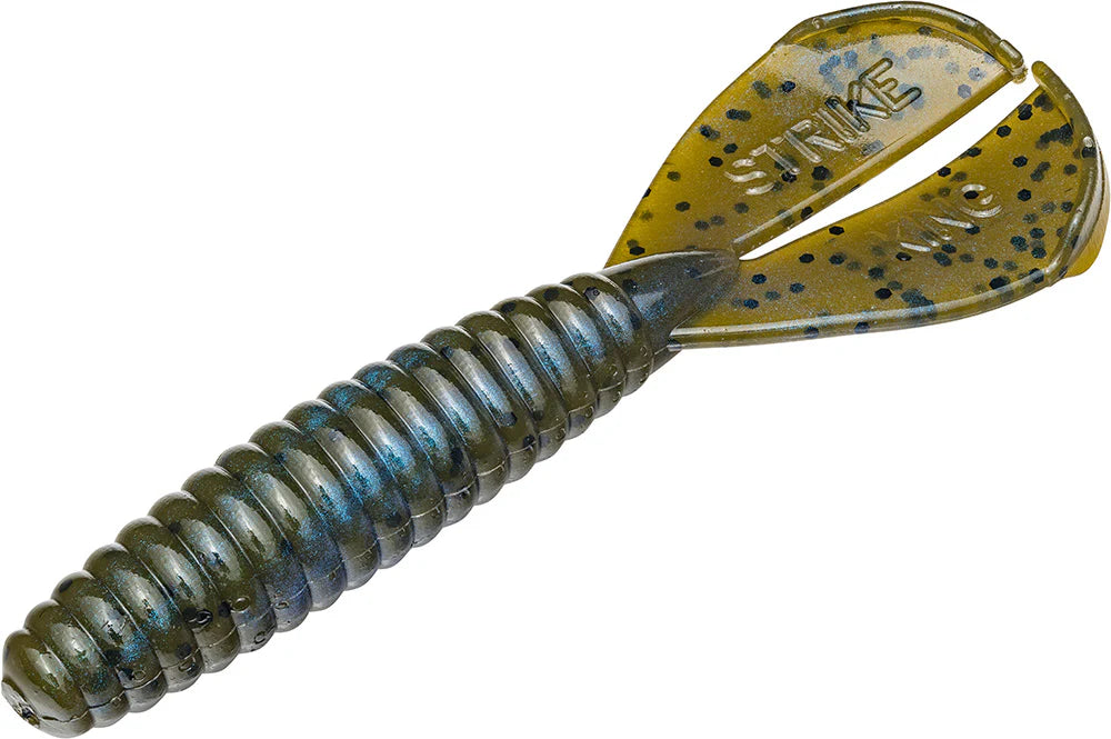 Strike King Twin Tail Rage Menace 35 inch Soft Plastic Grub 8 pack