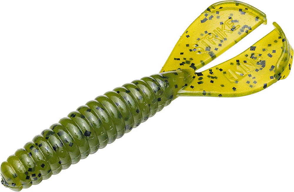 Strike King Twin Tail Rage Menace 35 inch Soft Plastic Grub 8 pack