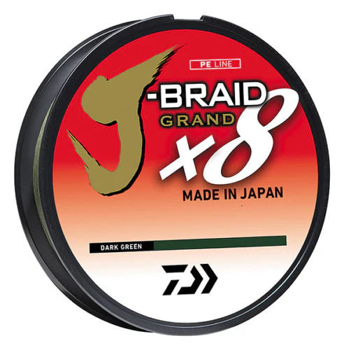 Daiwa J Braid Grand x8 Dark Green Braided Line