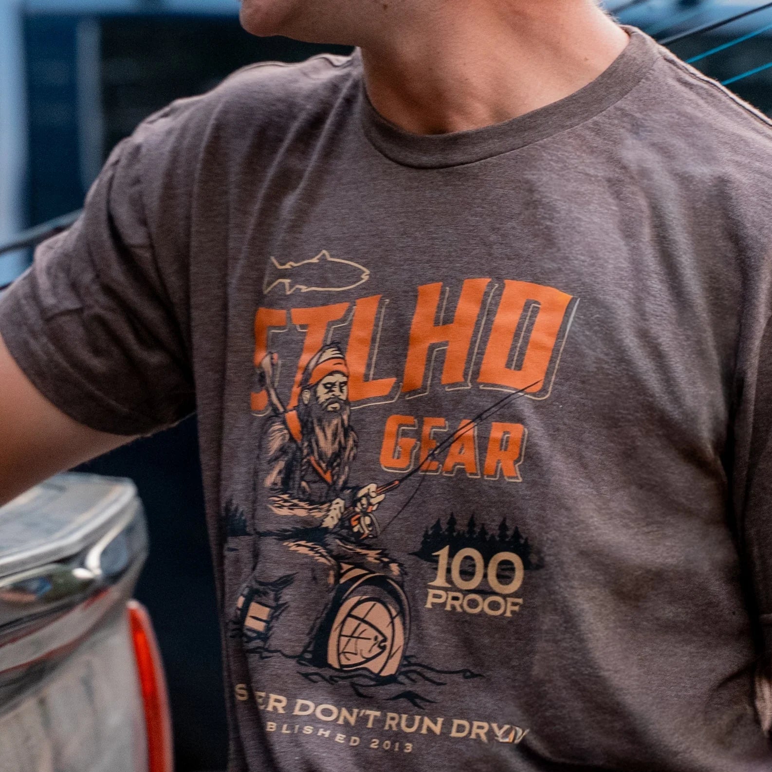 STLHD Mens Whiskey River T Shirt