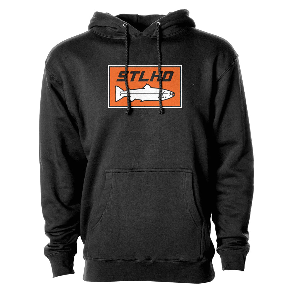 STLHD Mens Standard Logo Black Premium Hoodie