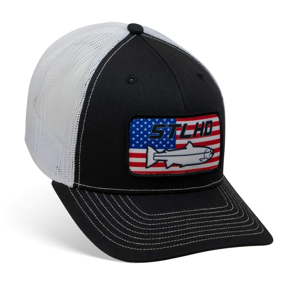 STLHD Nation Black White Trucker Snapback Hat