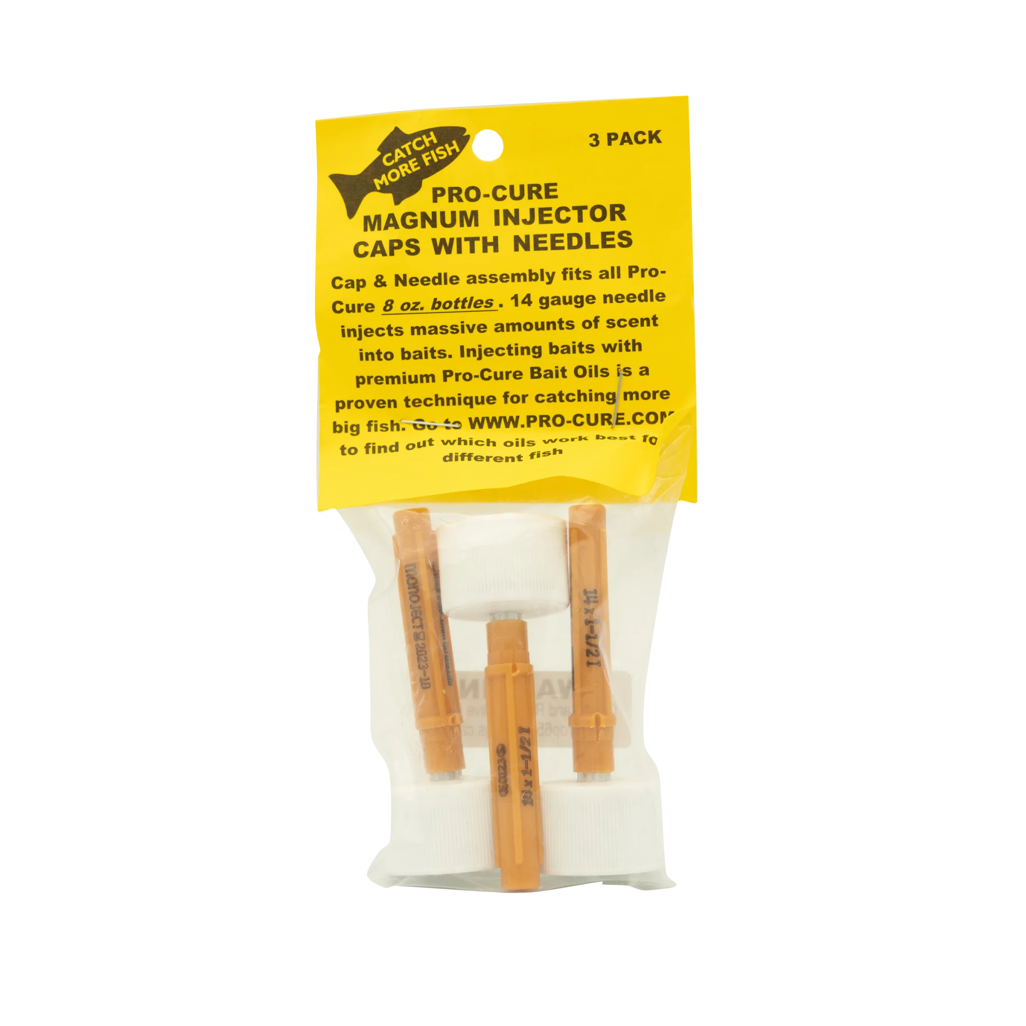 Pro Cure Bait Injector Needle Caps 3 pack