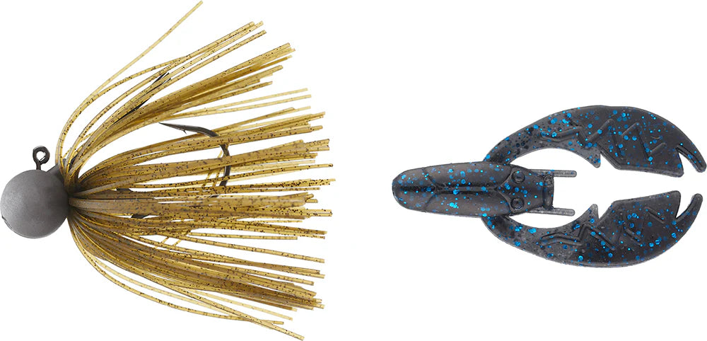Keitech Tungsten Model II Football Jig NetBait Tiny Paca Chunk Combo