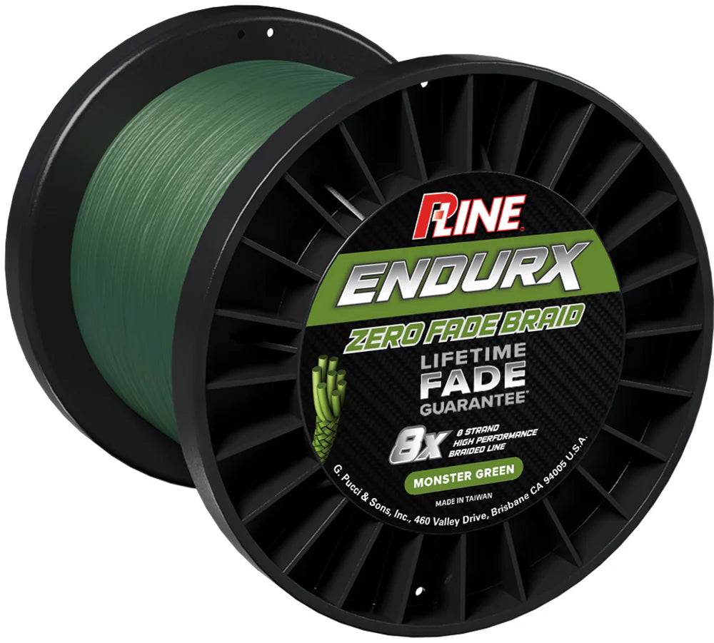 P Line EndurX Braid Bulk Spools Monster Green
