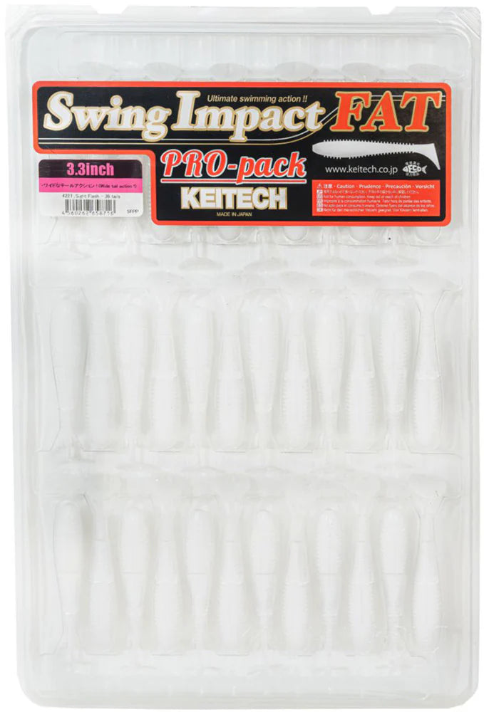 Keitech Fat Swing Impact 33 inch Soft Paddle Tail Swimbait 30 Bait Pro Pack