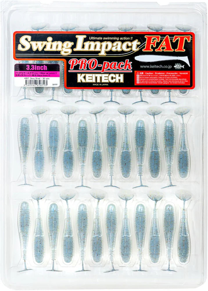 Keitech Fat Swing Impact 33 inch Soft Paddle Tail Swimbait 30 Bait Pro Pack