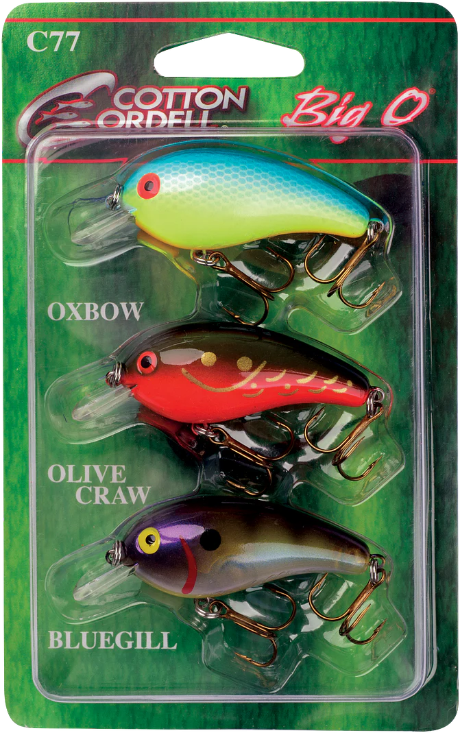 Cotton Cordell Big O Square Lip Crankbait 3 Piece Variety Pack